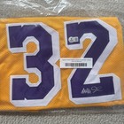 Magic Johnson LA Lakers Signed Yellow Pro Style Jersey - Beckett — photo 2