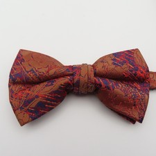 Stacy Adams Bow Tie Red Blue Formal 2.75" Wide Pre Tied Polyester