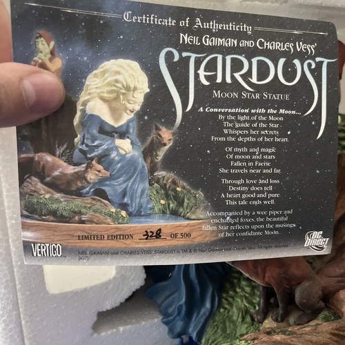 DC DIRECT VERTIGO STARDUST MOON STAR STATUE LE RARE 2007 by NEIL GAIMAN 328/500 - Picture 8 of 9