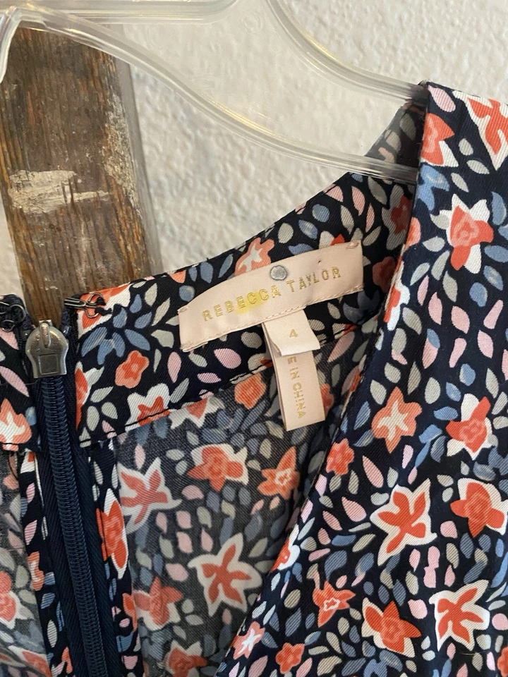 Mono mameluco manga 3/4 Rebecca Taylor en negro floral para mujer talla 4 Foto 4 de 4