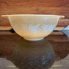 Vintage PYREX Cinderella Mixing Bowl Sandalwood Tan With White Ivy #442  Nice!