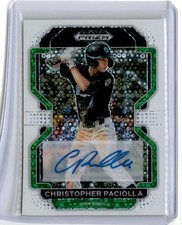 2022 Panini Prizm Draft #PDP86 Christopher Paciolla White Donut /50 Auto