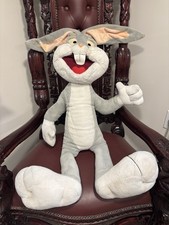 Vintage Warner Bros Bugs Bunny Jumbo Life Size Plush 48" Looney Tunes 4Ft
