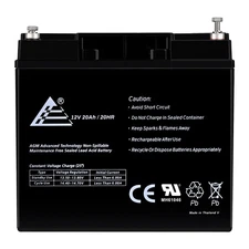 12V 20AH SLA AGM Battery replaces 51814 6fm17 6-dzm-20 6-fm-18 lcx1220p