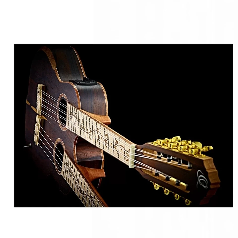 ORTEGA HYDRA Double Neck Tenor Ukulele, 4/8 Acoustic/Electric with Case - Image 2 of 4