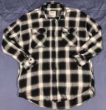 Camisa de franela a cuadros Mossimo Supply Co. para hombre talla mediana bolsillos laterales para la cadera Y2K