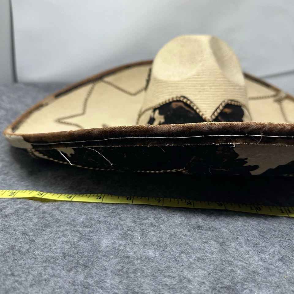 Vintage handgefertigter mexikanischer Hut La Perla de Occidente authentisch Sombrero - Bild 4 von 4