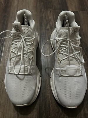 On Cloud Cloudnova Triple White Cloudtec Running Shoes Women's Size 9.5