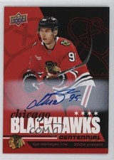 2025 Upper Deck Chicago Blackhawks Centennial Red Hot Ilya Mikheyev #25 Auto nv3