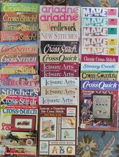 Vtg Lot of 32 Cross Stitch Needle Arts Magazines