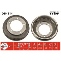 2X Bremstrommel Hinten FüR Ford Transit FA FB FC FD FM FN 00 Bis 14 TRW Neu Srfe