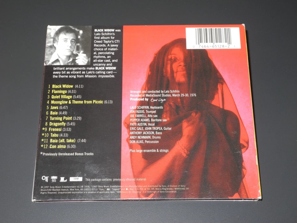 lalo schifrin digipak cd - black widow, cti jazz funk - Bild 2 von 2