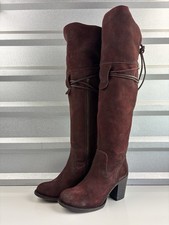 Freebird by Steven 'Blain' Oil Suede Tall Boots Women's size 10 Made in Mexico