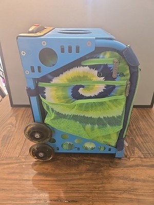 Zuca Tie Dye Blue Green Frame Bag Hockey/Figure Skate Bag Roller