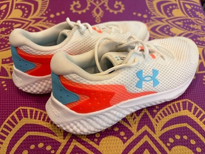 Size 9 - Under Armour Charged Rogue 3 Sneakers, White Low Top Running Shoes