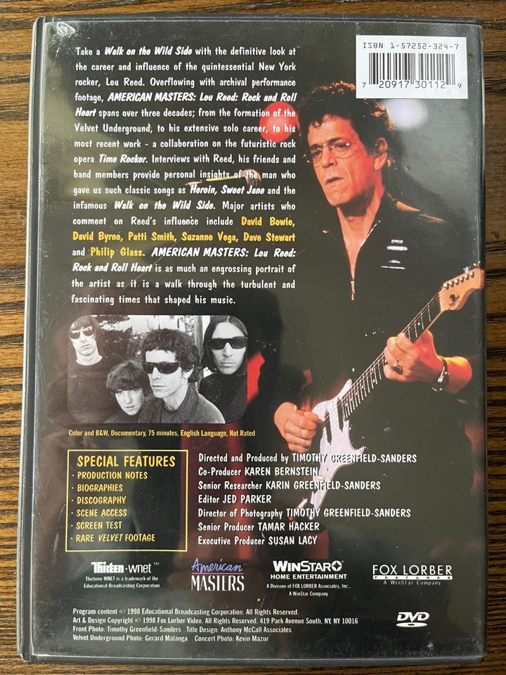 Lou Reed : Rock and Roll Heart (DVD, 1998) : VG | eBay