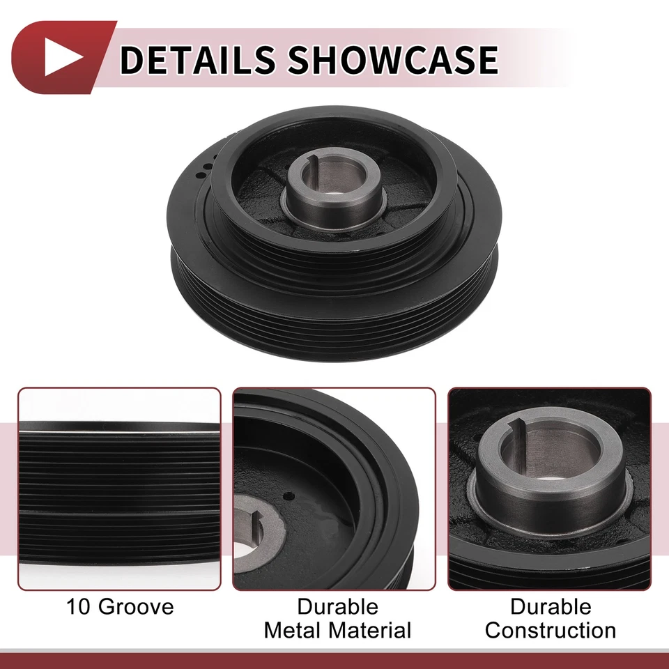 1 Poulie Harmonisation Moteur Pour Vilebrequin Pour Nissan Sentra 1991-94 Poulie Foto 4 de 4