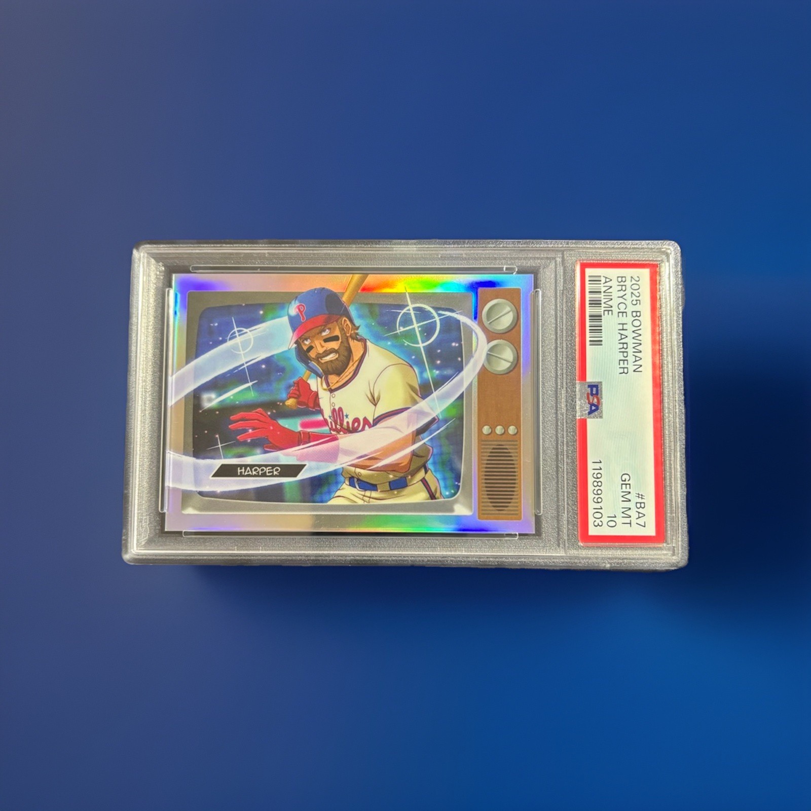 2025 Bowman - Anime Bryce Harper #BA-7 Philadelphia Phillies Case Hit PSA 10