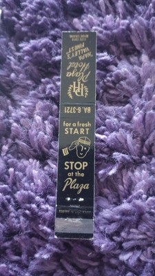 Vintage Matchbook Collectible Ephemera I33 Napa Valley California Plaza Hotel