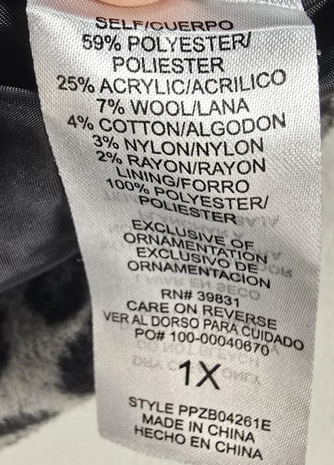 Chaleco Jolt Mujer 1X Estampado Leopardo Moto Chaqueta Sin Mangas Mezcla Lana Cremallera Foto 3 de 4