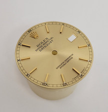 Genuine Factory Rolex Champagne Stick Railroad Dial 36mm Datejust 16013, 16233