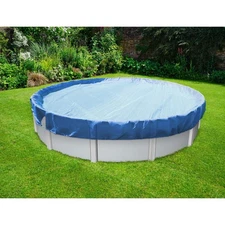 8-28ft Durable Round Winter Pool Cover UV Resistant Safety Swimming Mesh Cover