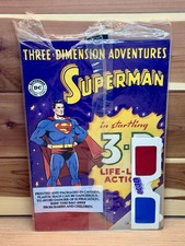 Three-Dimension Adventures Superman DC Comics 1983 with 1997 glasses. Canada