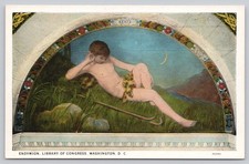 Endymion Mural Library of Congress Washington D.C. Vintage Postcard
