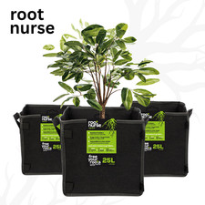 ROOT NURSE SQUARE Fabric Pots RECYCLED ECO Planters Grow Plant 30 LTR - 30 Litre