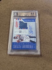 Karl-Anthony Towns 2016-17 Absolute Frequent Flyers Material Auto /75 BGS 9.5