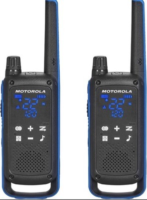 Motorola Solutions T802 Talkabout  Black W/Blue, 2 Pack