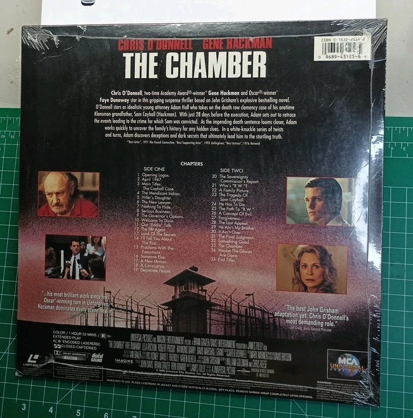 THE CHAMBER - Laserdisc Gene Hackman  Brand New Sealed - Image 2 of 4