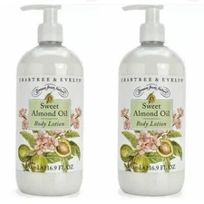 Crabtree & Evelyn SWEET ALMOND OIL Body Lotion 16.9 oz X 2