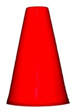 Red Cheer Leading Megaphones 8 Inches Tall, Made in USA Choice of Quanity