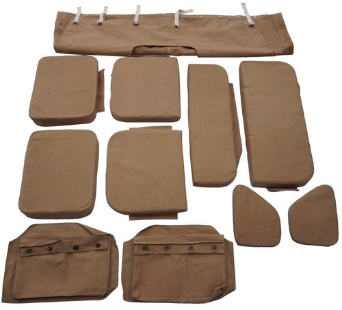 Willys Jeep Ford MB GPW Canvas Top and Cushion Set G-503+Free Back Pouch-CANVAS - Picture 3 of 10