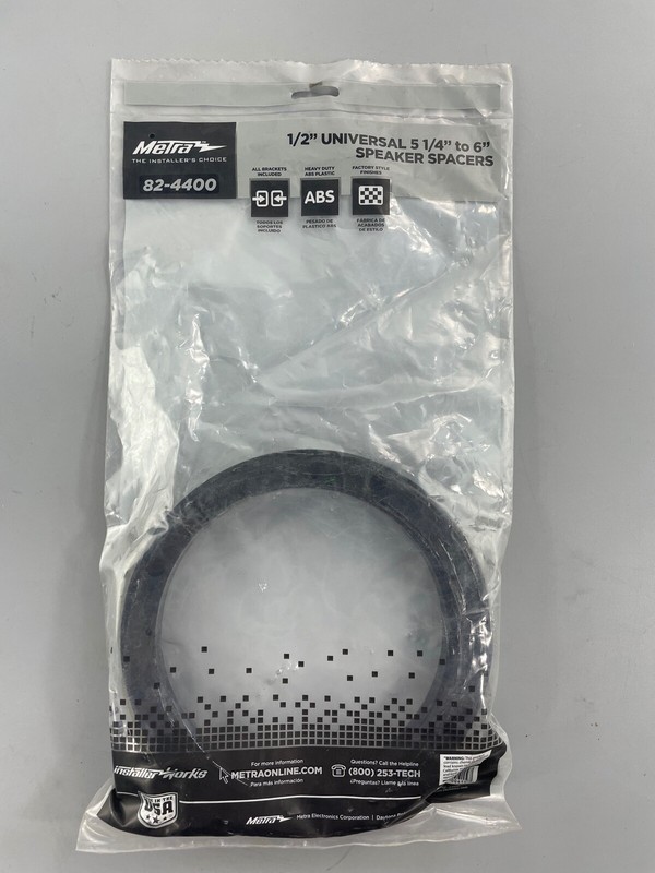 Metra 82-4400 Universal Speaker Spacer Rings for 1/2 IN SPACER 5 1/4 - PAIR NEW