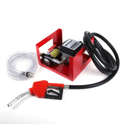 12V DC 45L Electric Fuel Transfer Pump Big Flow Rate With Automatic Nozzle 175w