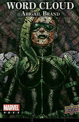 2020 Upper Deck Marvel Ages Abigail Brand # WC-51 Word Cloud
