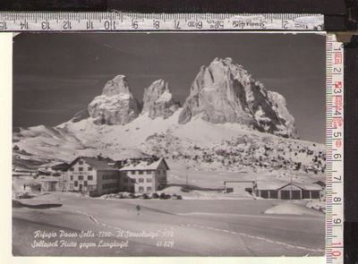 0251 - TRAVEL POSTCARD 13.02.1971 - REFUGE PASO SADDLE, IL SASSOLONGO 