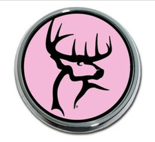 Duck Dynasty Buck Commander Pink Chrome ROUND Circle Truck Emblem USA Made