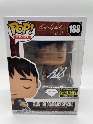 Austin Butler Signed Funko Pop 188 Diamond Elvis Presley Autograph JSA COA