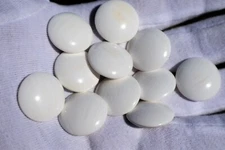 20 - Size 31 (8.1mm) - MOON GRADE - HYUGA (SUWABUTE) - SLATE AND SHELL GO STONES