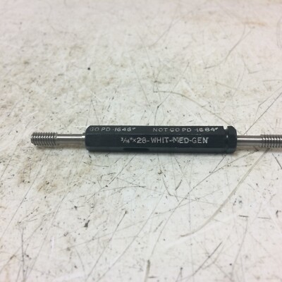 Go / No Go 3/16'' x 28 - WEISS - Go/No Go Stecker Gewindelehre (gebraucht)