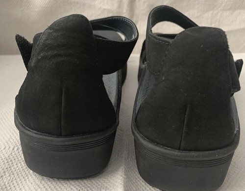 Women’s Abeo Magnetic Black Leather Sandal Wedge Size 6WM - Picture 5 of 6