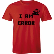 I Am Error. Retro Meme Gamer Geek Funny Crew Neck T-shirt For Men
