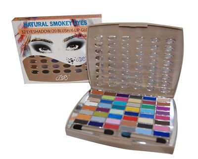 BR Makeup Kit Natural Smokey Eyes Kit 32 Eyeshadow / 20 Blush / 6 Lip Gloss