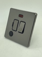 Screwless - Black Nickel Plug Sockets Light Switches -Whole Range CHEAP!