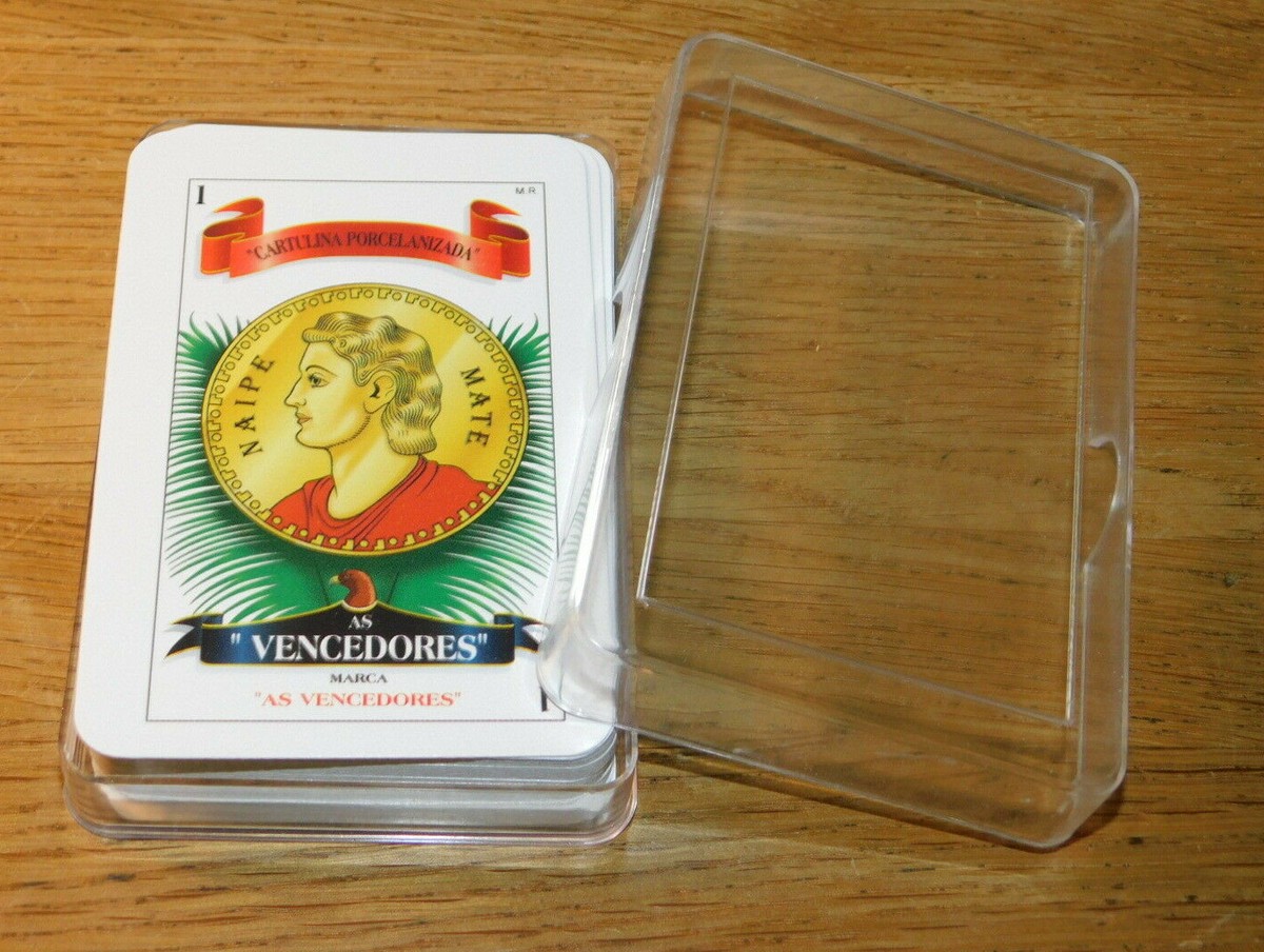 Jeu De Cartes Mexicain 'As Vencedores' - Cartes En Carton Porcelanizado Mat - Neuf