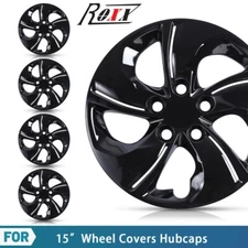 4Pcs 15'' inch Wheel Rim Cover Hubcaps For 2013 2014 2015 Honda Civic Black R15