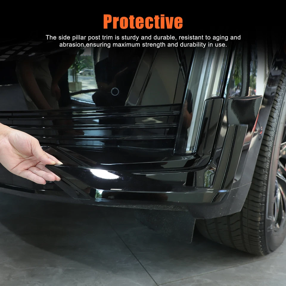 ABS Black Front Bumper Side Grille Trim Strip For Cadillac Escalade 2021-2023 Foto 4 de 4